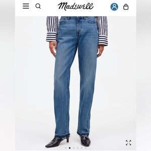 Madewell - The Rail Straight Jean in reston wash size 30